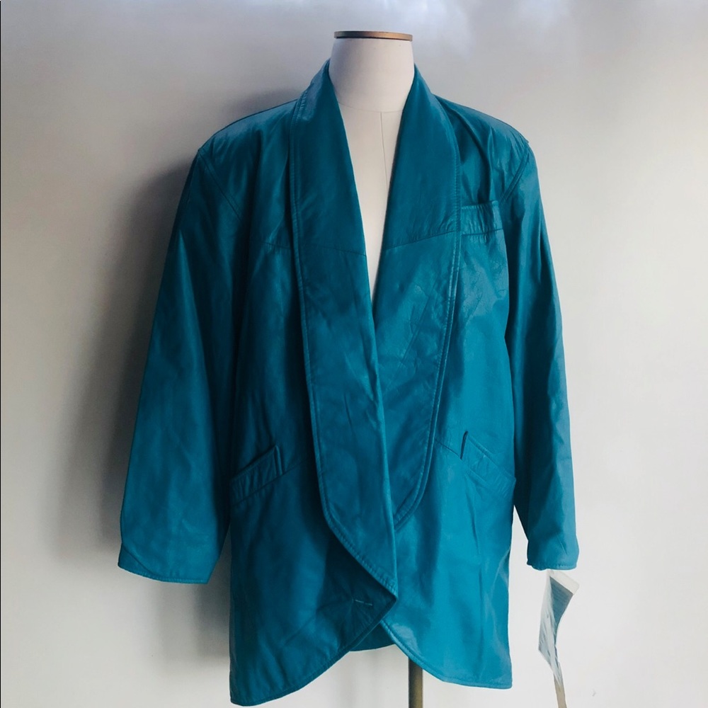 80s leather Trenchcoat😍